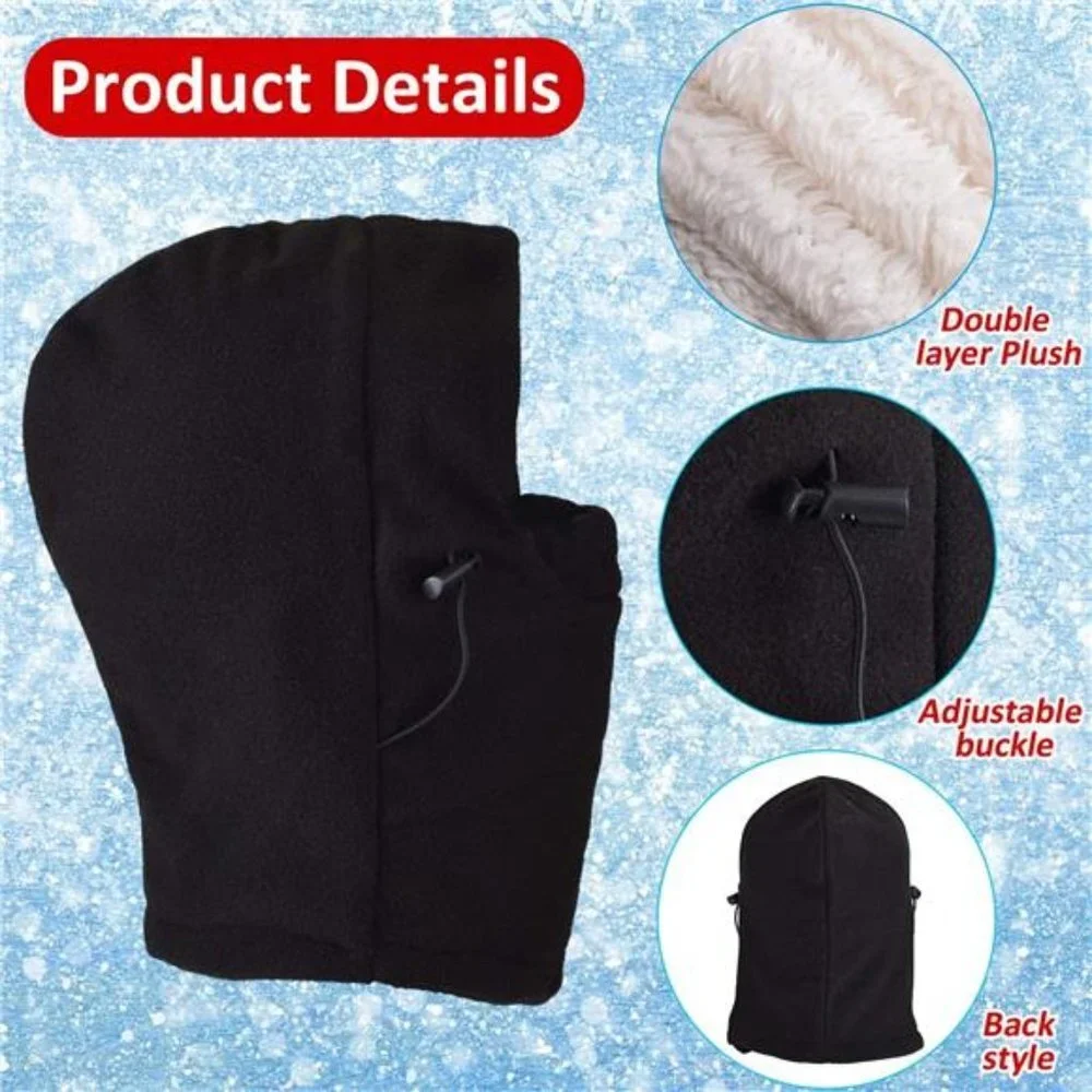 3 Pieces Thicken Winter Hood Headwear Windproof Ski Face Coverings Unisex